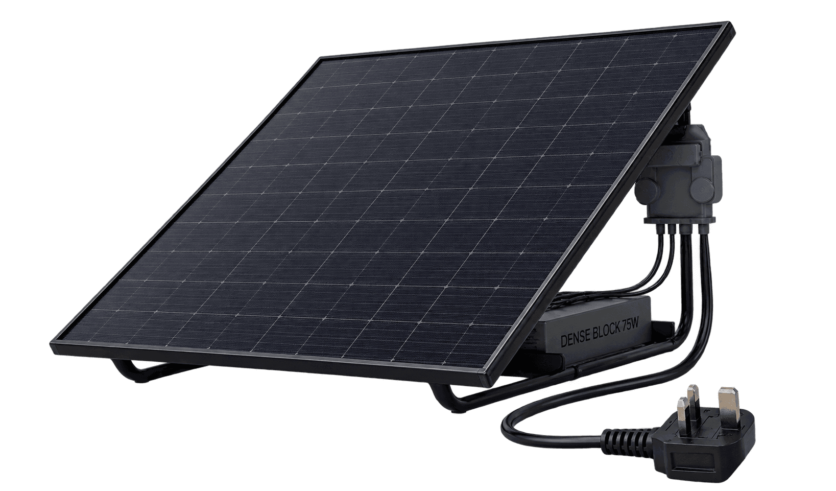 Plug-in solar panel with micro-inverter and UK plug