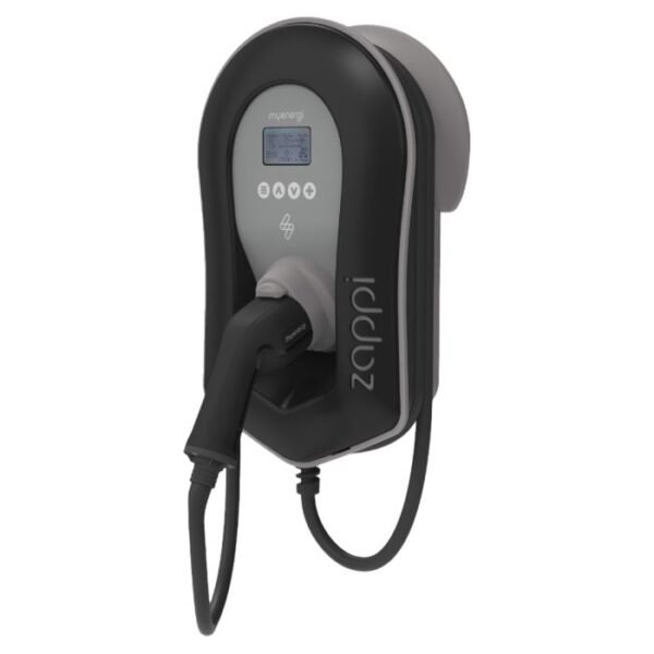 Zappi Smart EV charger 22kw Multiphase tethered black